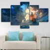 IIIUHU Impression sur Toile 5 Parties Tableau Tableaux One Piece The Thousand Sunny Anime Decoration Murale Photo Image Artis