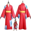 Anime One Piece Monkey D. Luffy Cosplay Costume Outfit, Wano Country Jeu de Rôle Kimono Uniforme Ensemble Complet Halloween C