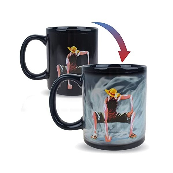 BeneUÃ‚ One Piece Luffy Changing Coffee Mug Heat-sensitive Reactive Ceramic Cup Coffee Mug by Maxagathe