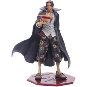 GUNBAK 25CM Shanks Figurine de Shanks à léchelle 1/9 avec tiges de Cheveux Rouges - Figurine de Dessin animé - Figurine de C