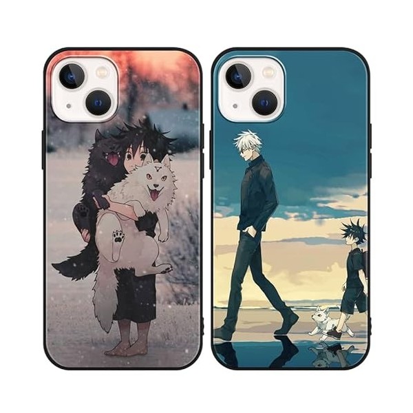 LYUBFDC 2 Pièces Animé Coque pour iPhone 11 6.1 Pouce, avec Anime Motif Jujutsu Kaisen Fushiguro Toji Manga Antichoc TPU Sili