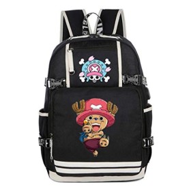 WANHONGYUE One Piece Tony Tony Chopper Anime Sac à Dos Cartable Knapsack Laptop Backpack avec USB Charging Port pour Étudiant