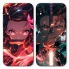 LYUBFDC 2 Pièces Coque pour Apple iPhone XR 6.1, avec Anime Motif Demon Slayer Kamado Nezuko Tanjirou Manga Antichoc TPU Si