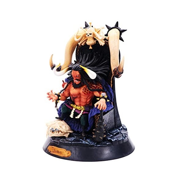 WIJJZY MSWDM Statue Ornements Decor One Piece Anime Figurines Edward Newgate Kaido Shanks Big Mom Maman Assis PVC Jouets Acti