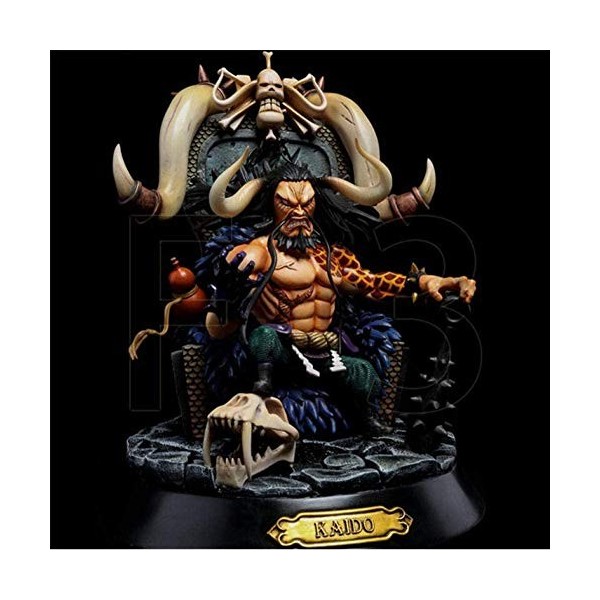 WIJJZY MSWDM Statue Ornements Decor One Piece Anime Figurines Edward Newgate Kaido Shanks Big Mom Maman Assis PVC Jouets Acti