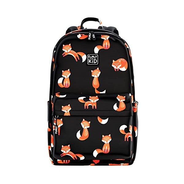 FunlyKid Sac à dos scolaire pour filles adolescentes - Cartable ultra léger pour lécole et la randonnée, sac à dos imperméab