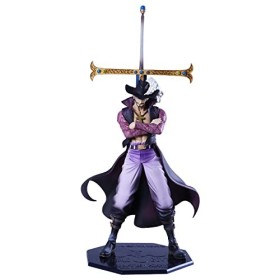 WANSHI One Piece Dracule Mihawk Figure, 28cm Mihawk PVC Anime Statue Debout Modèle Auto Bureau Jouet Décoratif pour Les Fans 