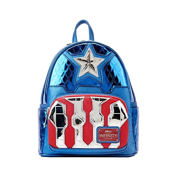 Loungefly: Marvel Shine Captain America Cosplay Mini Backpack - Confidential