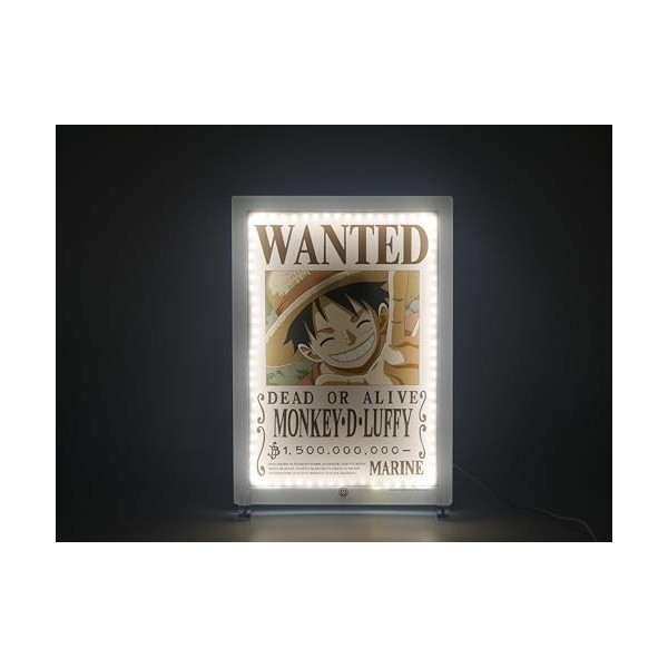 TEKNOFUN One Piece Luffy Wanted Lumineux Style néon 30 cm