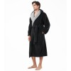 DAVID ARCHY Robe de chambre de luxe pour hommes Robe de Chambre Homme Polaire Chaude Peignoir Homme Doux