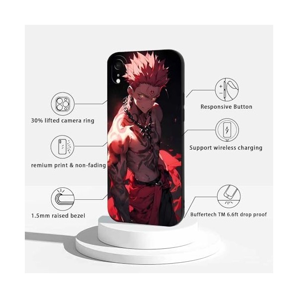 LYUBFDC 2 Pièces Coque pour Apple iPhone XR 6.1, avec Anime Motif Jujutsu Kaisen Gojo Satoru Itadori Yuji Manga Antichoc TP