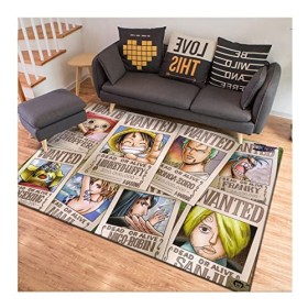 One Piece Luffy Tapis Antidérapant Moderne Minimaliste Chambre Tapis denfants,Peut Être Lavé Ménage Décoration Sauvage Tapis
