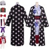 Anime One Piece Nico Robin Cosplay Costume pour Femmes Filles, Uniforme de Jeu de Rôle Cape Kimono Ensemble Complet Halloween