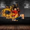 GUANGFAN - One Piece Monkey D.Luffy Impression Sur Toile Intissée Tableau 5 Parties Hd Posters Image Tableaux Decoration Mura