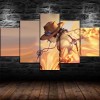 GUANGFAN - One Piece Monkey D.Luffy Impression Sur Toile Intissée Tableau 5 Parties Hd Posters Image Tableaux Decoration Mura