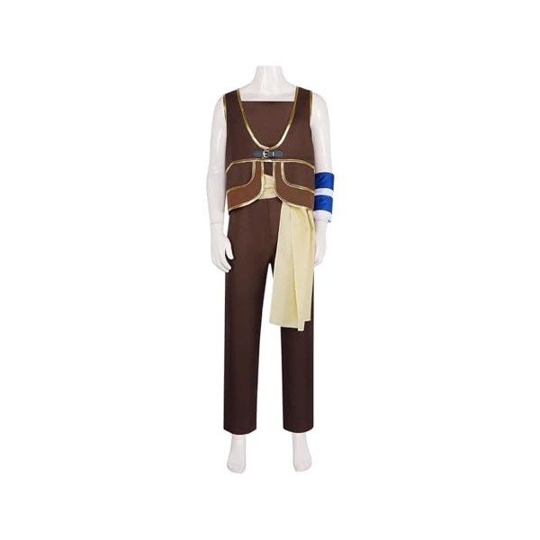 AOKLEY Anime One Piece Usopp Cosplay Costume Avec Foulard, Hommes Veste Costumes De Jeu De Rôle, Halloween Carnaval Party Up 