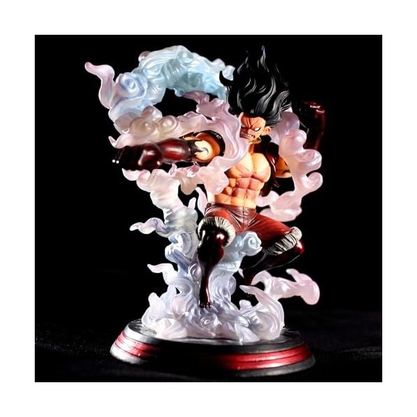 SaiFfe 28 cm / 11 Pouces Anime One Piece The Slangenmann Ruffy Monkey D Ruffy Gear 4 Figurines en PVC Figurines à Collectionn