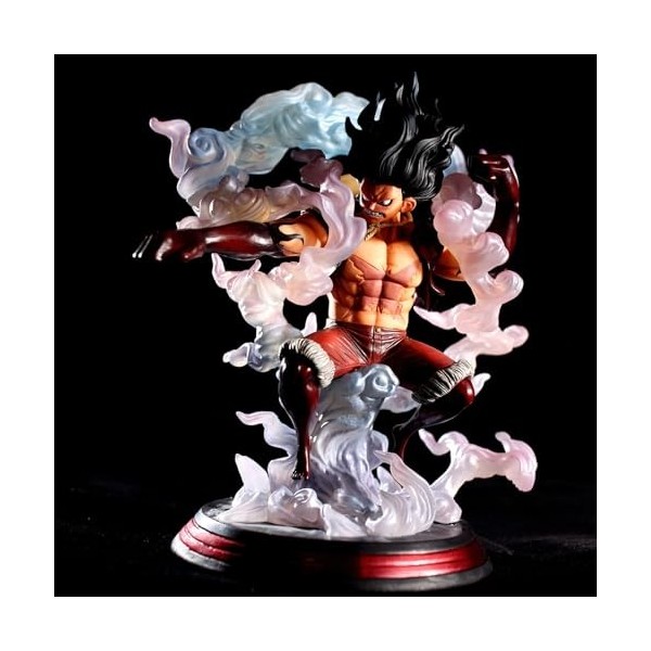 SaiFfe 28 cm / 11 Pouces Anime One Piece The Slangenmann Ruffy Monkey D Ruffy Gear 4 Figurines en PVC Figurines à Collectionn