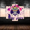 GUANGFAN - 5 Impression Sur Toile Tableau - One Piece Monkey D.Luffy - 5 Panneau Sport Image Peinture Hd Toile Mur Art Décor 