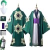 RUIZE Anime One Piece Roronoa Zoro Cosplay Costume avec perruque, personnages danime Kimono Robe ensemble complet tenue, hom