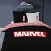 CTI Parure de lit imprimée 100% Coton, Marvel Home Identity 3pcs 240x220 cm, Noir, Rouge