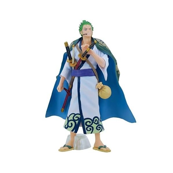 REOZIGN Statue de Figure Zoro One Piece 27cm / 10,6 Pouces Trois épéistes Zoro PVC Caractères danime Action Sculpture Action
