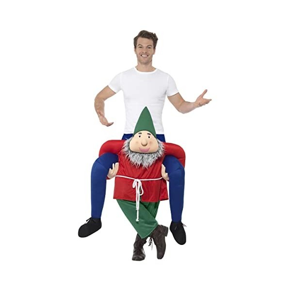 Piggyback Gnome Costume, Green, One Piece Suit with Mock Legs