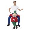 Piggyback Gnome Costume, Green, One Piece Suit with Mock Legs