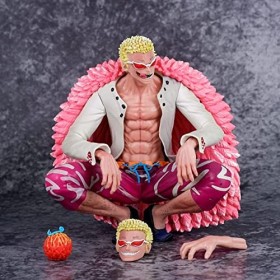 REOZIGN One Piece Figures, Doflamingo with Devil Fruit Figure Statue 15cm/5.9inch PVC Action Statue Model Collectibles Decora