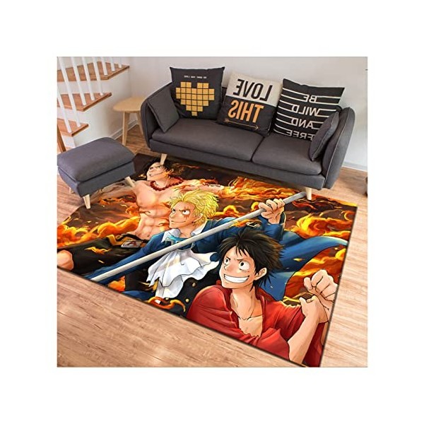 Tapis One Piece for Salon Chambre À Coucher Chambre,Tapis De Sol Antidérapant Tapis,Lavable À La Chambre À Coucher Big Chambr