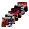 Boxer Enfant Naruto, Caleçon Garçon Sasuke, Kakashi, Itachi Lot de 6 , Noir, Rouge, Orange, Bleu, Taille 10/12 Ans