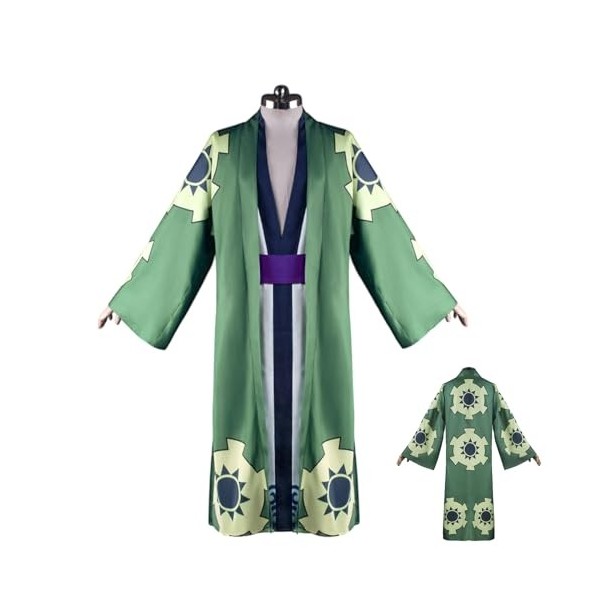 BJPERFMS Costume Zoro One Piece, Deguisement Roronoa Zoro, Cosplay Roronoa Zoro, Zoro Juurou Cosplay Costume Full Set, Pays W