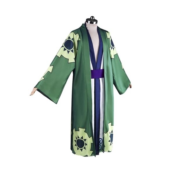 BJPERFMS Costume Zoro One Piece, Deguisement Roronoa Zoro, Cosplay Roronoa Zoro, Zoro Juurou Cosplay Costume Full Set, Pays W
