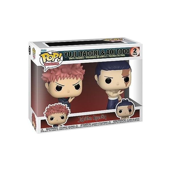 Funko Pop! Animation: JJK - 2 Pack Yuji Itadori & Todo - Jujutsu Kaisen - Figurine en Vinyle à Collectionner - Idée de Cadeau