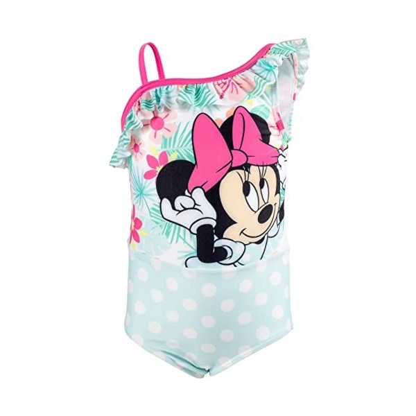 Disney Minnie Mouse Toddler Girls Ruffle One-Piece Bathing Suit Blue 3T