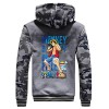 WANHONGYUE One Piece Monkey D Luffy Anime Hoodie Sweat à Capuche Hiver Doublée Polaire Veste Blouson Unisexe Epaisse Chaud Zi