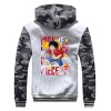 WANHONGYUE One Piece Monkey D Luffy Anime Hoodie Sweat à Capuche Hiver Doublée Polaire Veste Blouson Unisexe Epaisse Chaud Zi