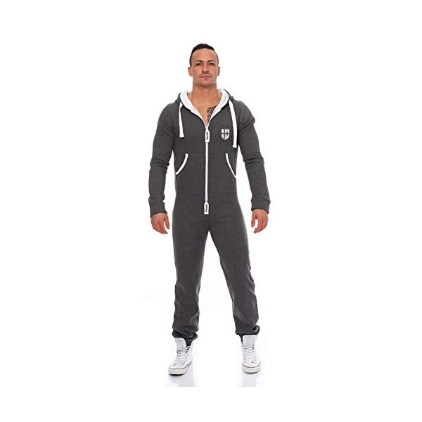 Gennadi Hoppe Combinaison Onesie Jogger Combinaison pour homme Coupe slim, Marron Brown , XXXXL