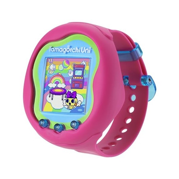 Bandai – Tamagotchi Uni – Tamagotchi connecté avec Bracelet Montre - Animal de Compagnie virtuel - Modèle Violet - 43352