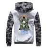 WANHONGYUE One Piece Monkey D Luffy Anime Hoodie Sweat à Capuche Hiver Chaud Doublée Polaire Veste Blouson Unisexe Epaisse Zi