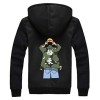 WANHONGYUE One Piece Monkey D Luffy Anime Hoodie Sweat à Capuche Hiver Chaud Doublée Polaire Veste Blouson Unisexe Epaisse Zi