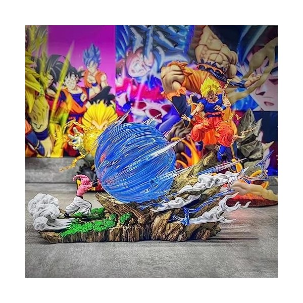 FGuérinInternational Figurine Songoku Majin Buu Sangoku Dragon Kamehameha Manga Collection Anniversaire PVC 22 cm
