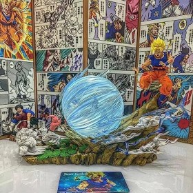 FGuérinInternational Figurine Songoku Majin Buu Sangoku Dragon Kamehameha Manga Collection Anniversaire PVC 22 cm