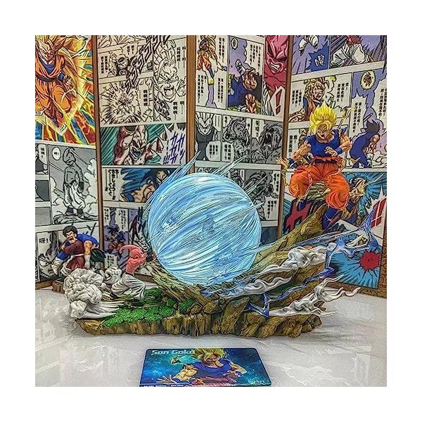 FGuérinInternational Figurine Songoku Majin Buu Sangoku Dragon Kamehameha Manga Collection Anniversaire PVC 22 cm