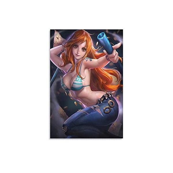 NANXIANG One Piece Poster Nami sur toile pour décoration de chambre 40 x 60 cm