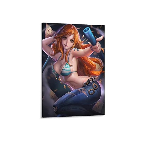 NANXIANG One Piece Poster Nami sur toile pour décoration de chambre 40 x 60 cm