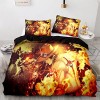 ONE PIECE Fighting Portgas·D· Ace Anime ensembles de literie dessin animé 3D imprimé Polyester tissu 1 housse de couette + 1/