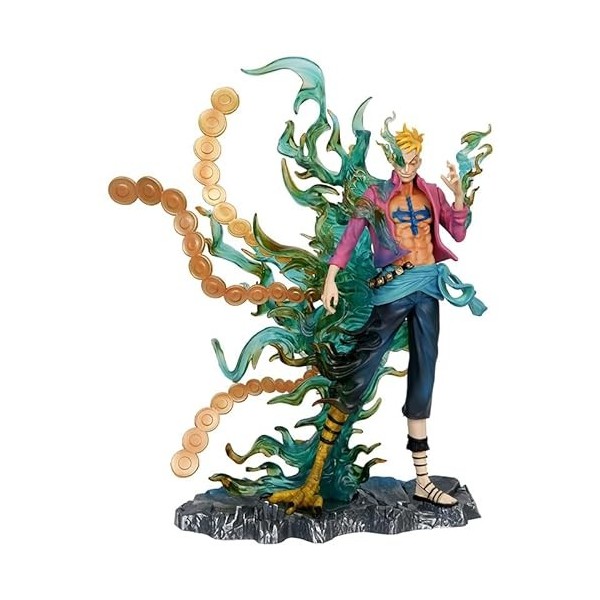 SKLTN Anime One Piece Marco Phoenix Fire Version Figure Whitebeard Pirates GK Collection Modèle Figurine Décoration Ornements