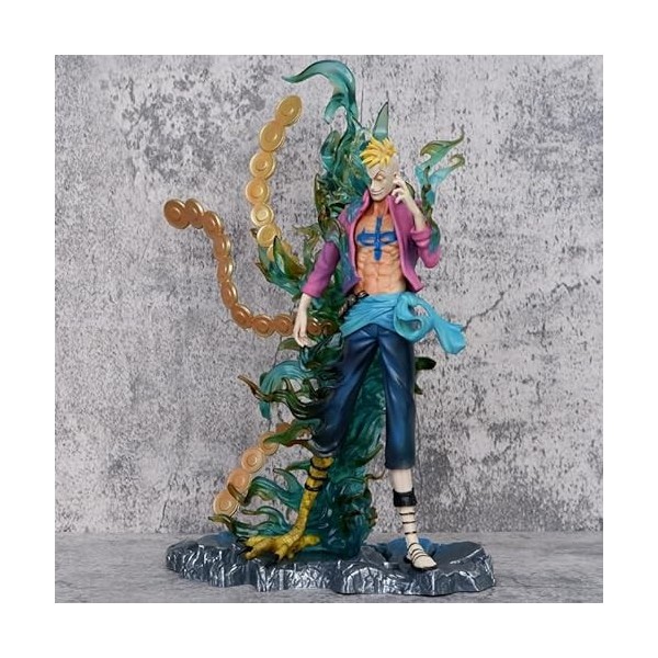 SKLTN Anime One Piece Marco Phoenix Fire Version Figure Whitebeard Pirates GK Collection Modèle Figurine Décoration Ornements