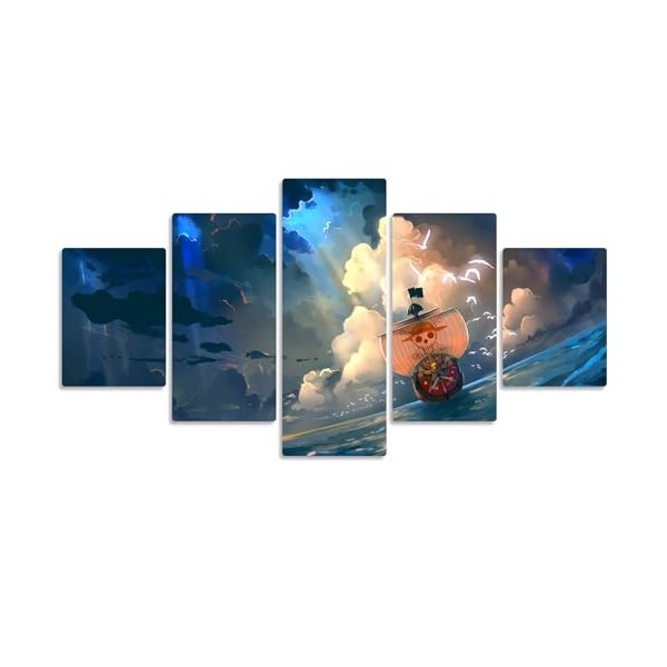 MPPSU Affiche Du Personnage De One Piece Pirate Ship Anime Tableaux, Posters et Arts Décoratifs Tableau Cuisine Decoration Mu
